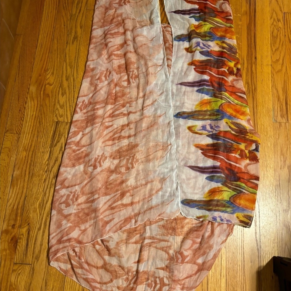 Multicolor Abstract Print Scarf coverup - Picture 6 of 8
